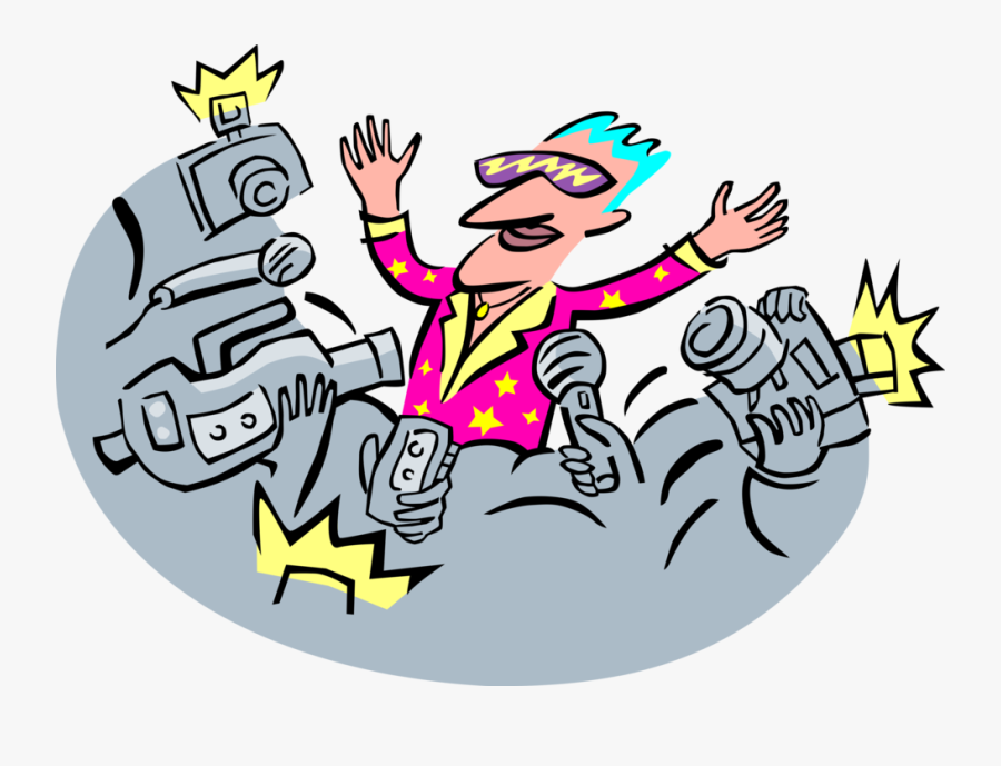 Graphic Library Library Celebrity Faces Paparazzi Vector - Clipart Transparent Movie Star, Transparent Clipart