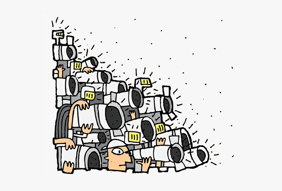 Transparent Camera Illustration Png - Cartoon Paparazzi, Transparent Clipart