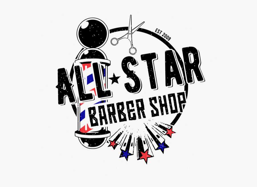 All-star Barbershop - Graphic Design, Transparent Clipart