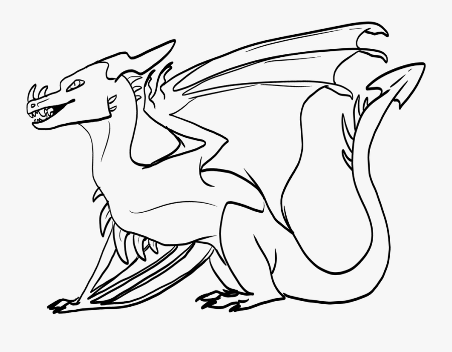 Paparazzi Lineart Free - Transparent F2u Wyvern Wyvern Base, Transparent Clipart