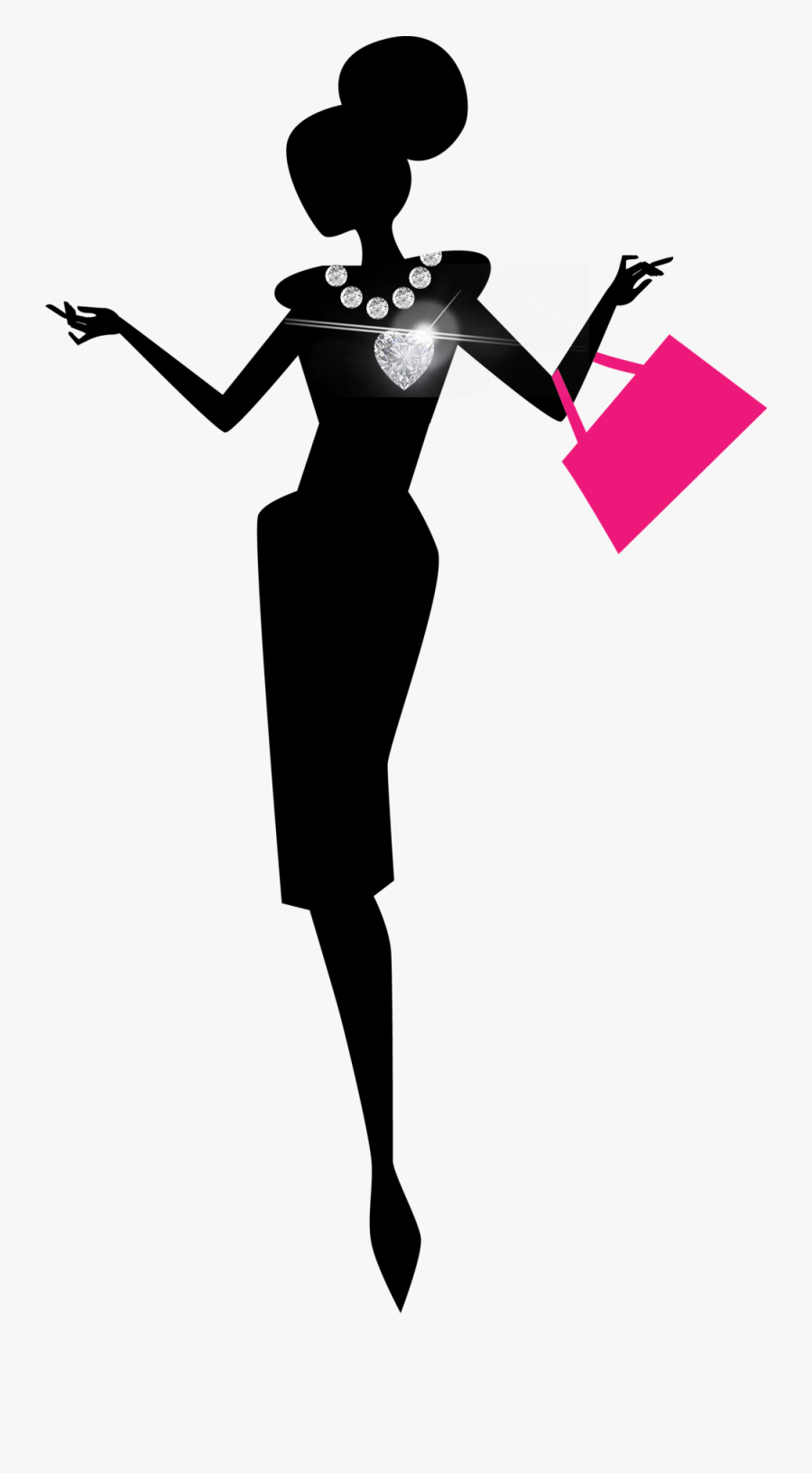 Female Fashion Silhouette Png, Transparent Clipart