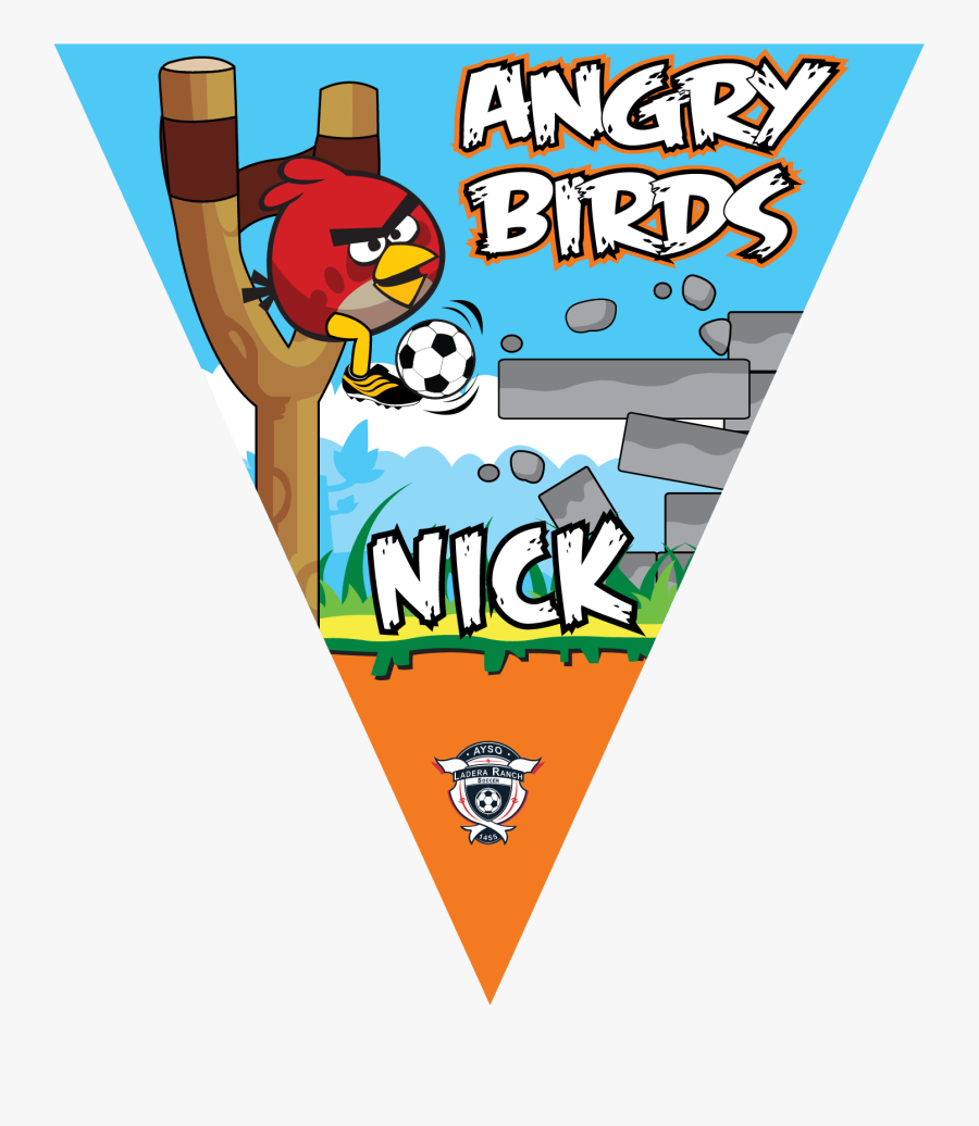 Angry Birds Triangle Individual Team Pennant - Angry Birds Rio Icon, Transparent Clipart