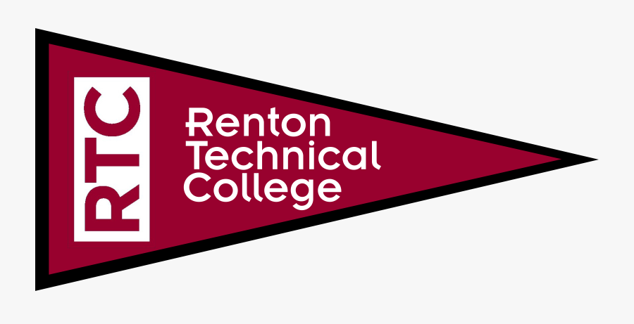 Transparent Pennant Png - Renton Technical College Banner, Transparent Clipart