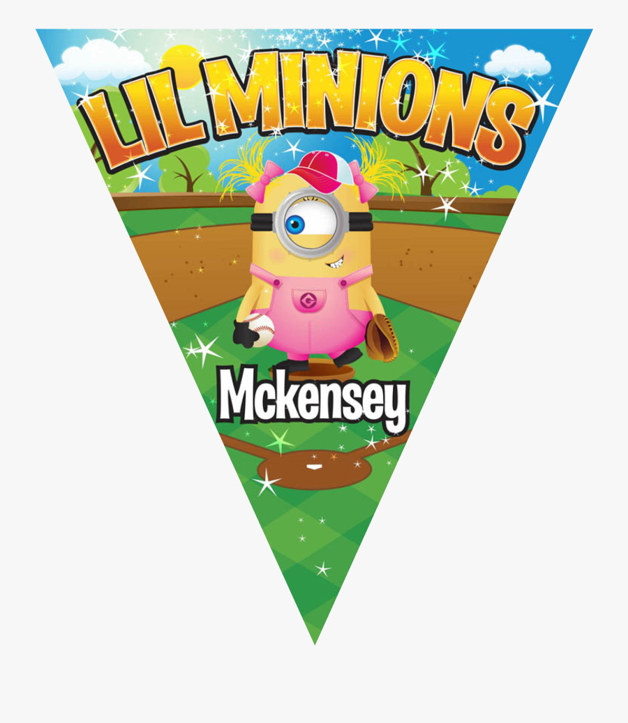 Lil Minions Triangle Individual Team Pennant - Poster, Transparent Clipart