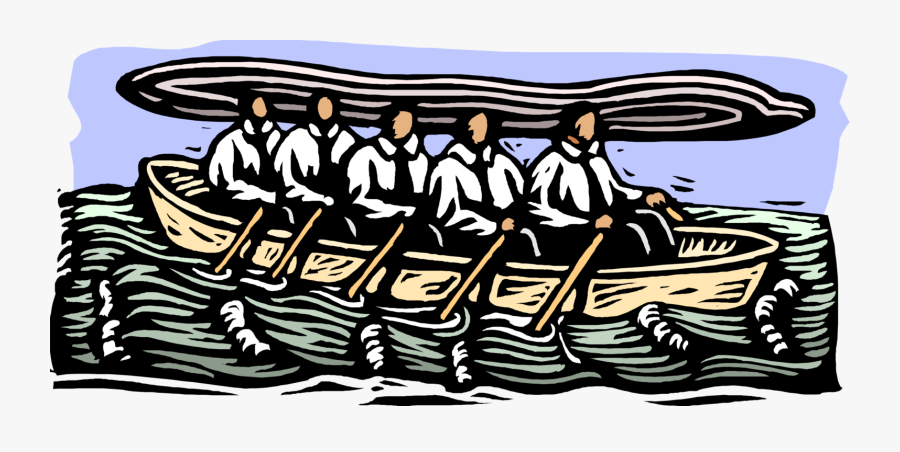 Vector Illustration Of Businessmen Demonstrate Teamwork - Illustration, Transparent Clipart