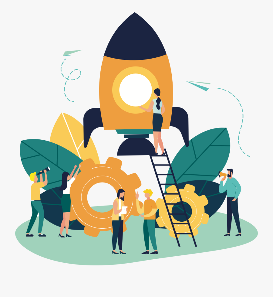 Teamwork Rocket Png, Transparent Clipart