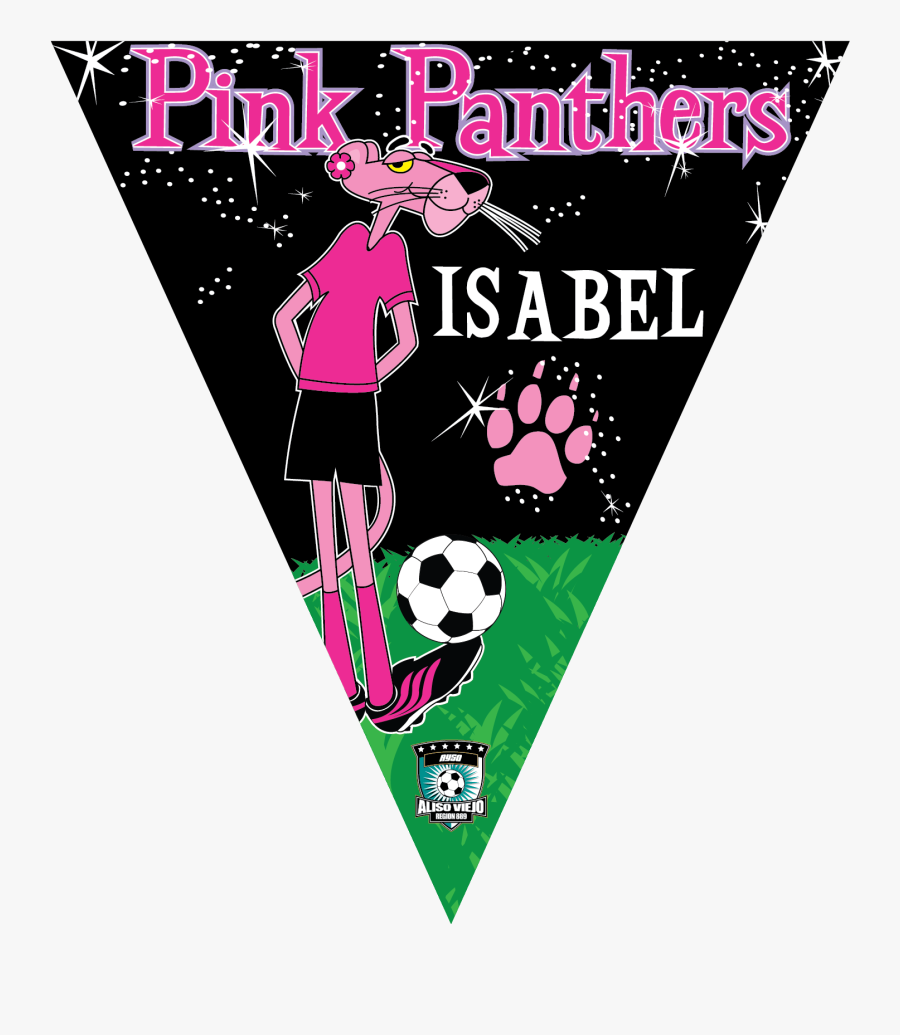 Pink Panthers Triangle Individual Team Pennant, Transparent Clipart