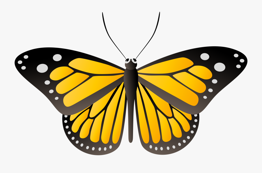 Yellow Butterflies Clip Art, Transparent Clipart