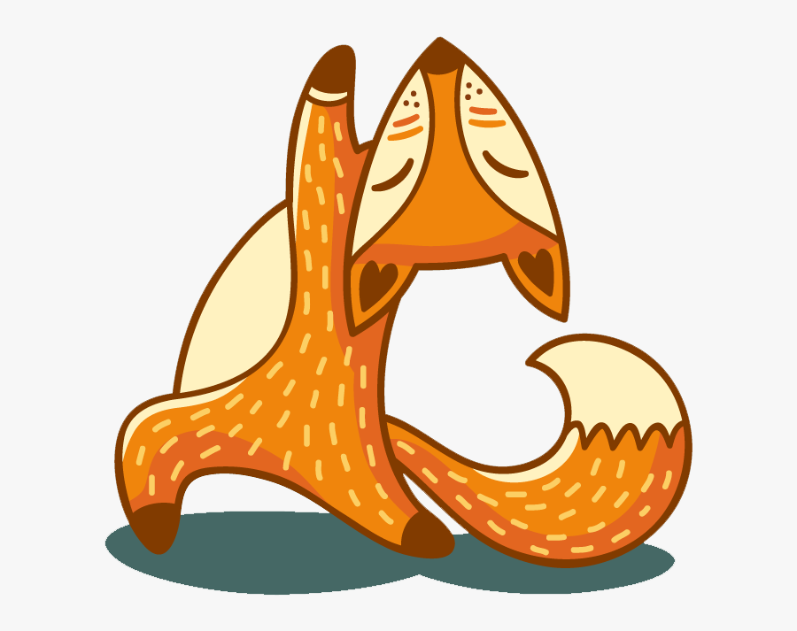 Cartoon Clip Art Fox Doing Transprent Png Transparent - Yoga Fox, Transparent Clipart