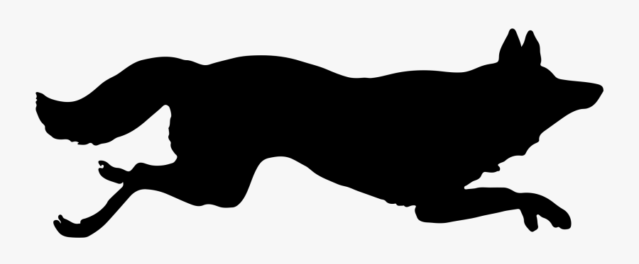Fox Silhouette Fox Transparent Art - Fox Silhouette Fox Clipart Black Png, Transparent Clipart
