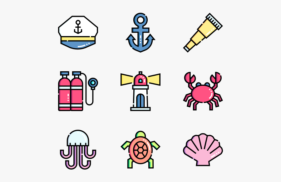 Sea Life, Transparent Clipart