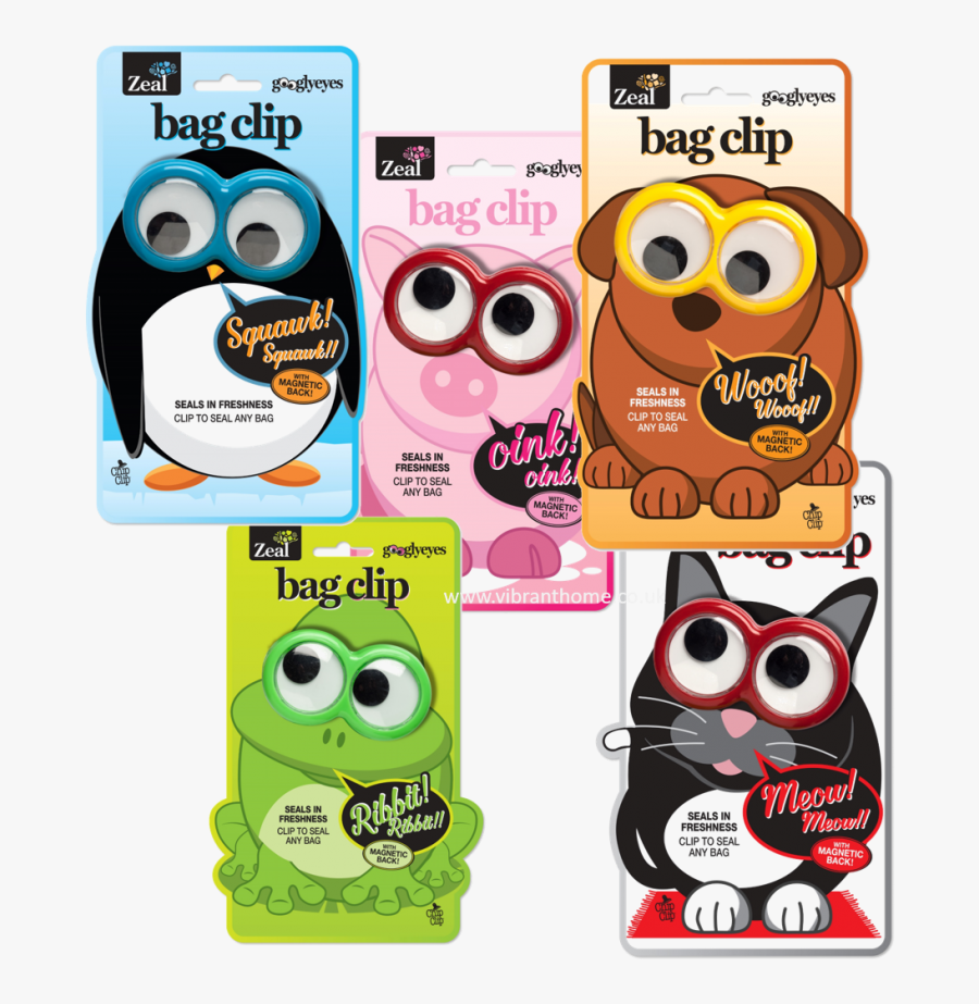 Googly Eye Bag Clip, Transparent Clipart