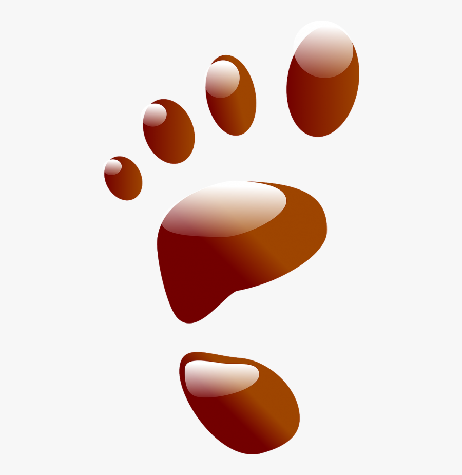 Footprint Print Red - Clipart Medvědí Stopa Png, Transparent Clipart