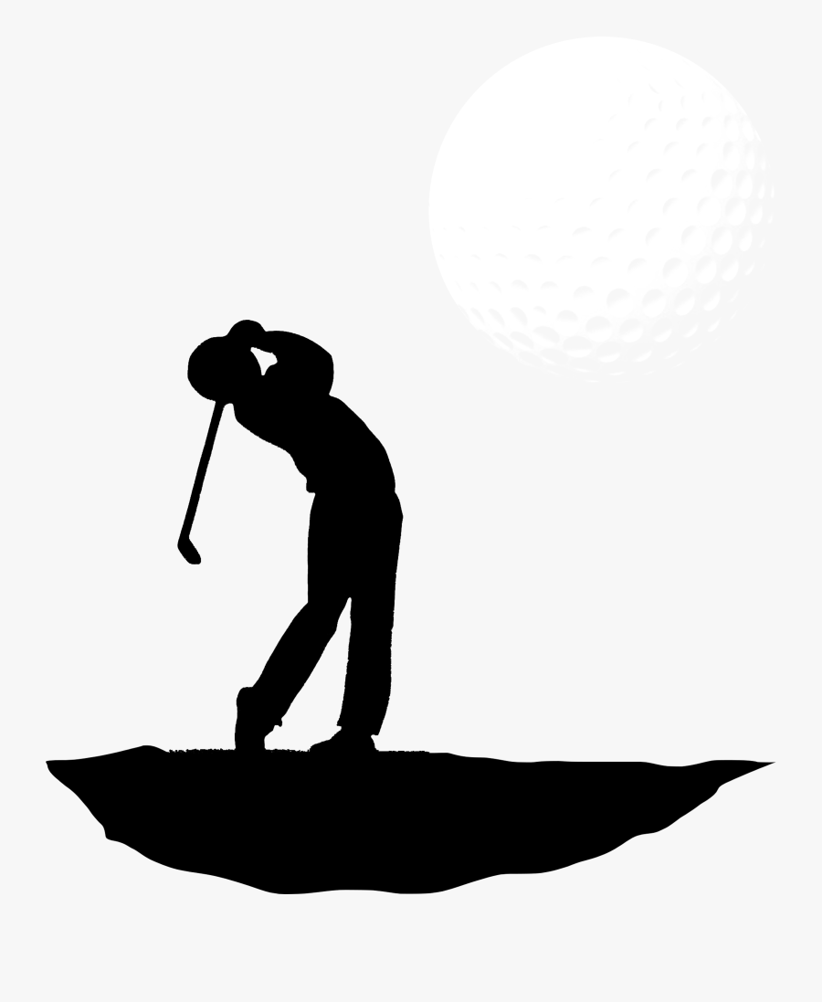 Golf Swing Silhouette Clipart , Png Download - Silhouette Golf Swing Png, Transparent Clipart