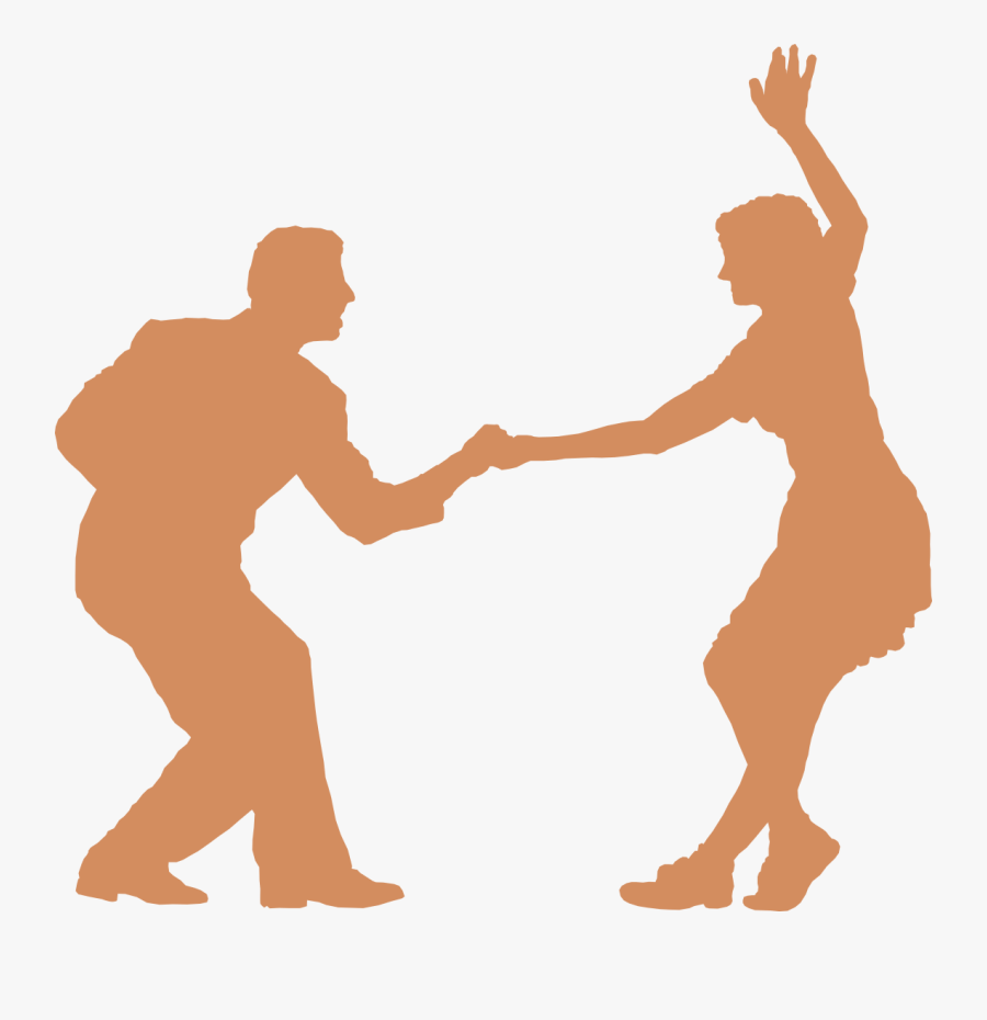 Lindy Hop Swing Dance Silhouette - Swing Jazz, Transparent Clipart