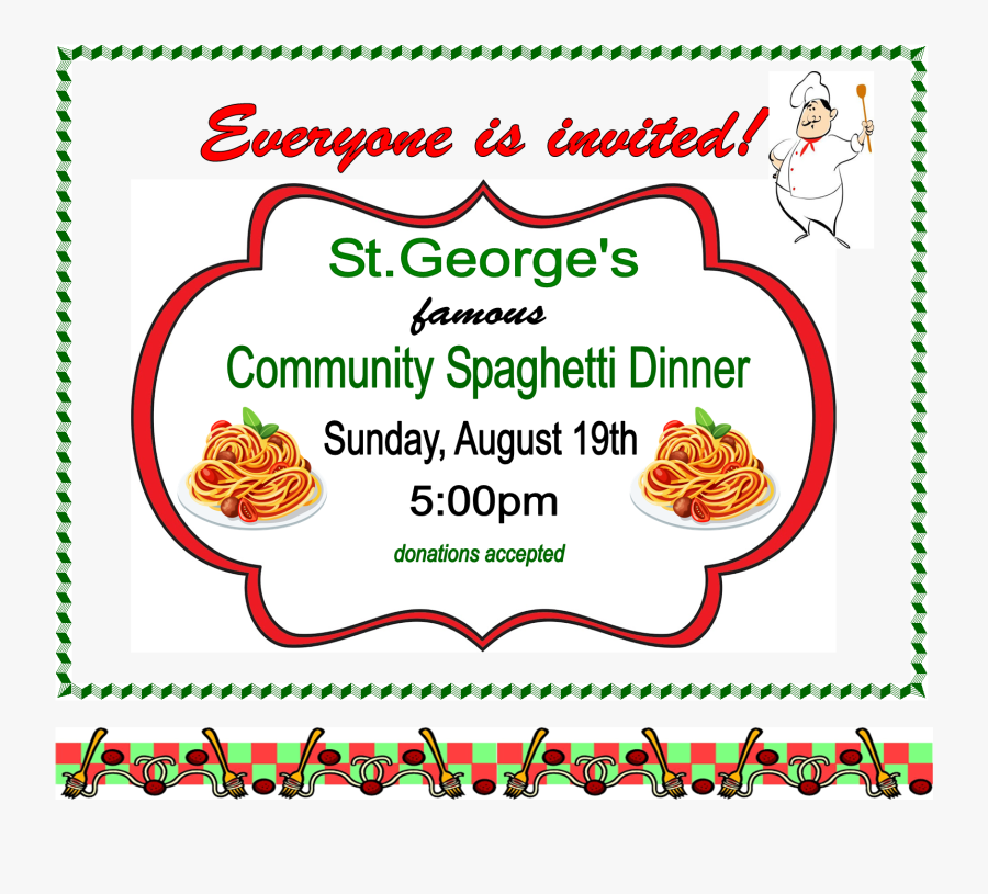 Spaghetti Dinner - Drawing, Transparent Clipart