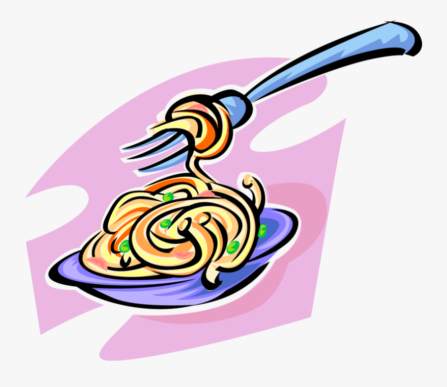 Vector Illustration Of Italian Cuisine Spaghetti Pasta - Spaghettis Cliparts, Transparent Clipart