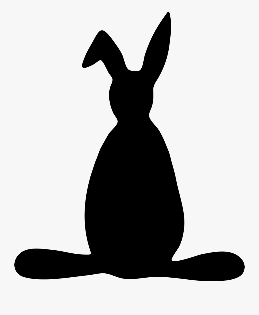 Hare Rabbit Easter Bunny Free Picture - กระต่าย การ์ตูน สี ดำ, Transparent Clipart