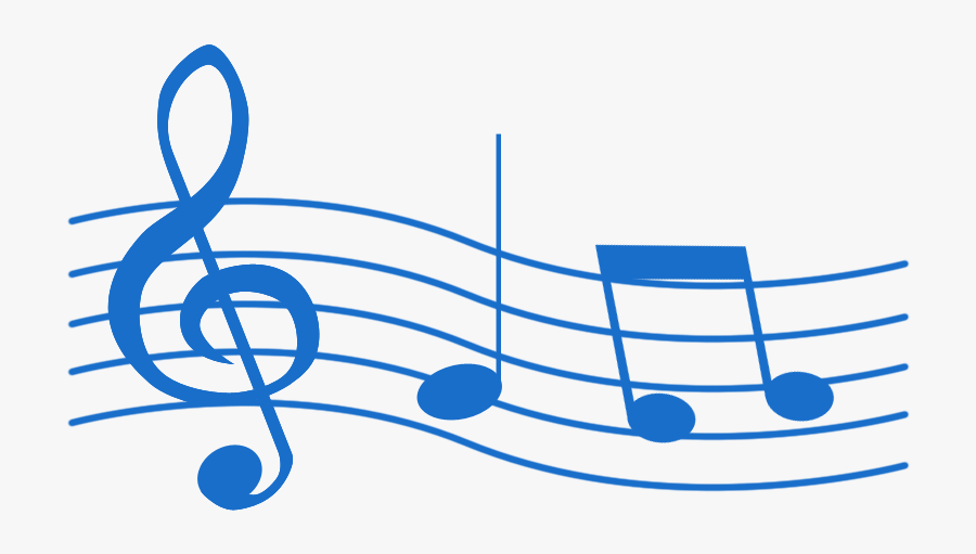 Transparent Music Notes - Music Staff Blue, Transparent Clipart