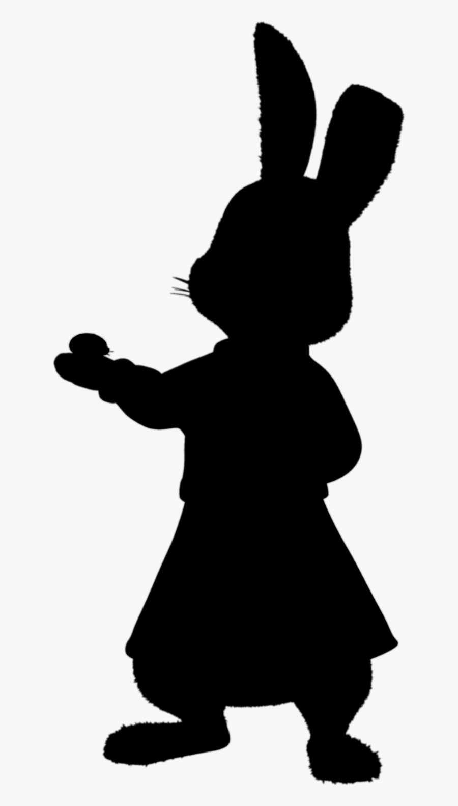White Rabbit Silhouette Mashimaro Art - Illustration, Transparent Clipart