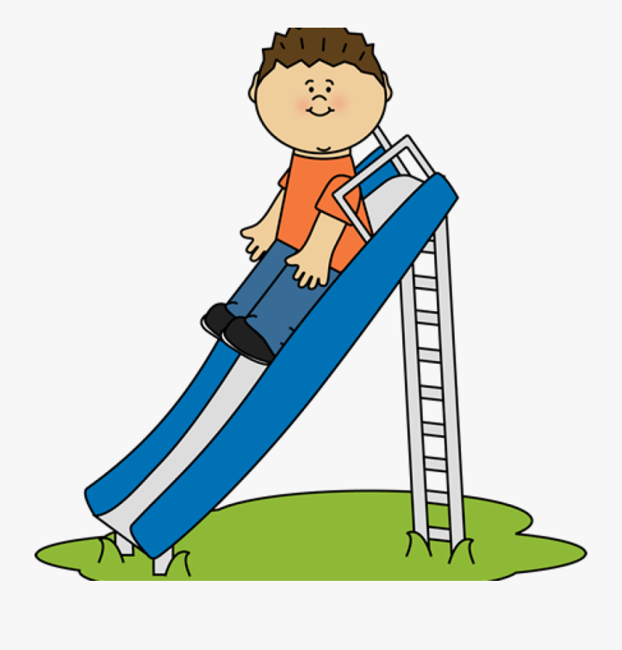Slide Clipart Kid Playing On A Slide Clip Art Kid Playing - Sliding Kids Clipart, Transparent Clipart