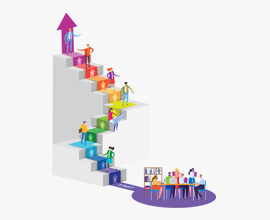 Staircase Graphic - Stairs Timeline, Transparent Clipart