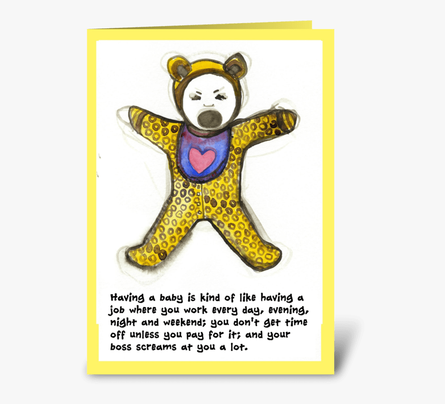 Paternity Leave Workload Greeting Card - Maternity Leave Farewell Message, Transparent Clipart