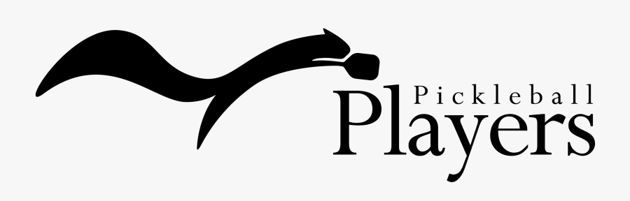 Pickleball Players Logo - Calligraphy, Transparent Clipart