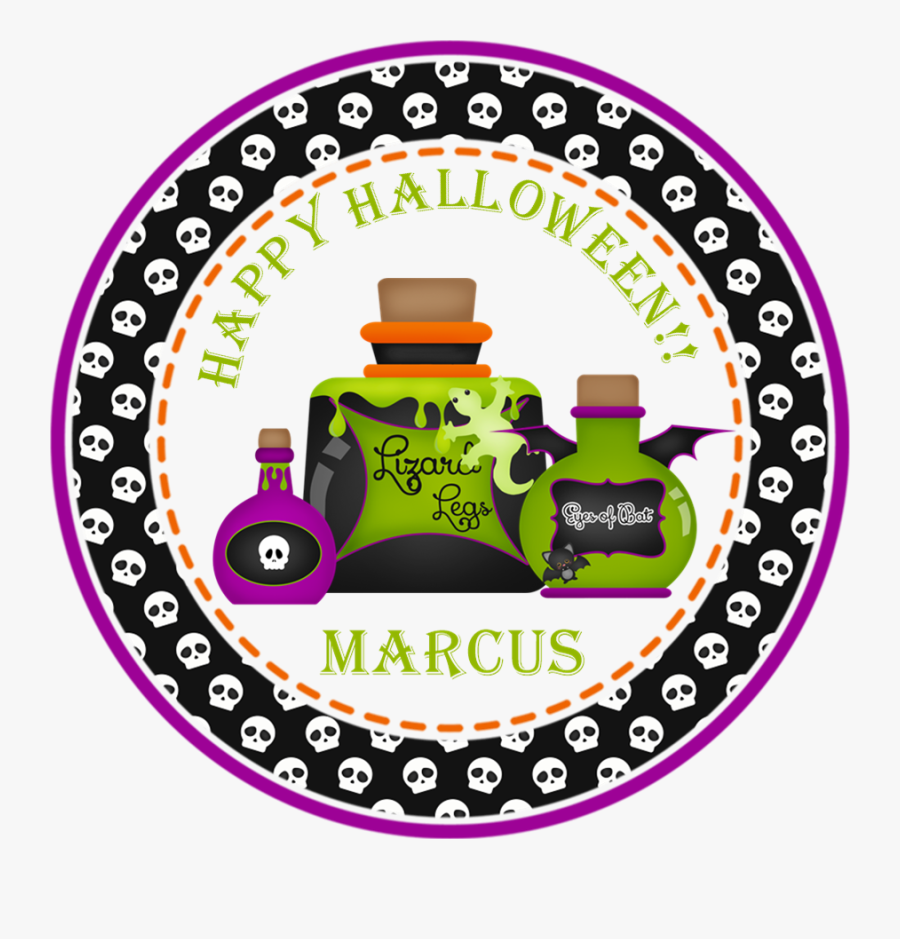 Poison Happy Halloween Stickers Or Favor Tags - Halloween Tags For Teachers, Transparent Clipart