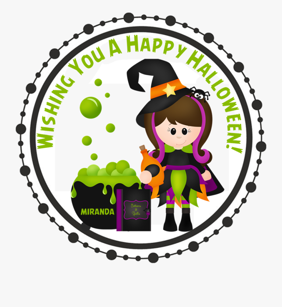 Girls Witch Halloween Stickers - Airplane Birthday Sticker, Transparent Clipart