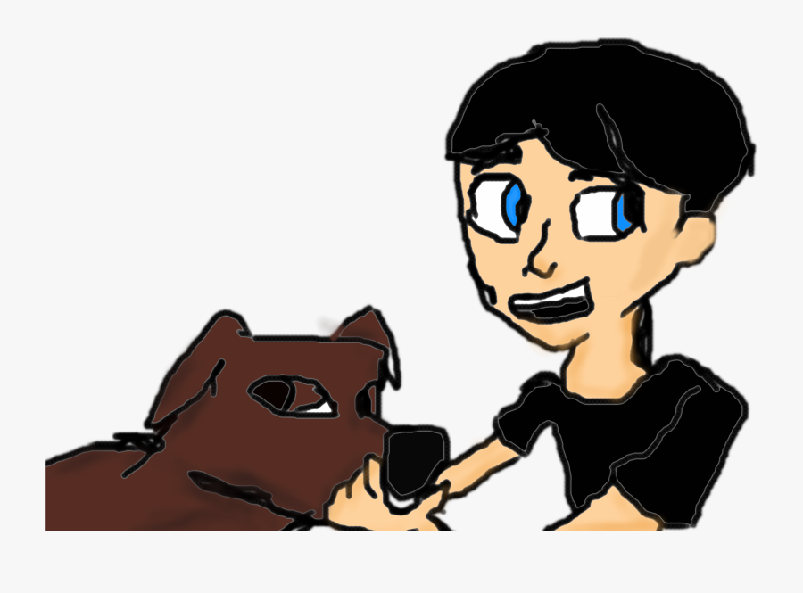 Sim And Dog - Cartoon, Transparent Clipart