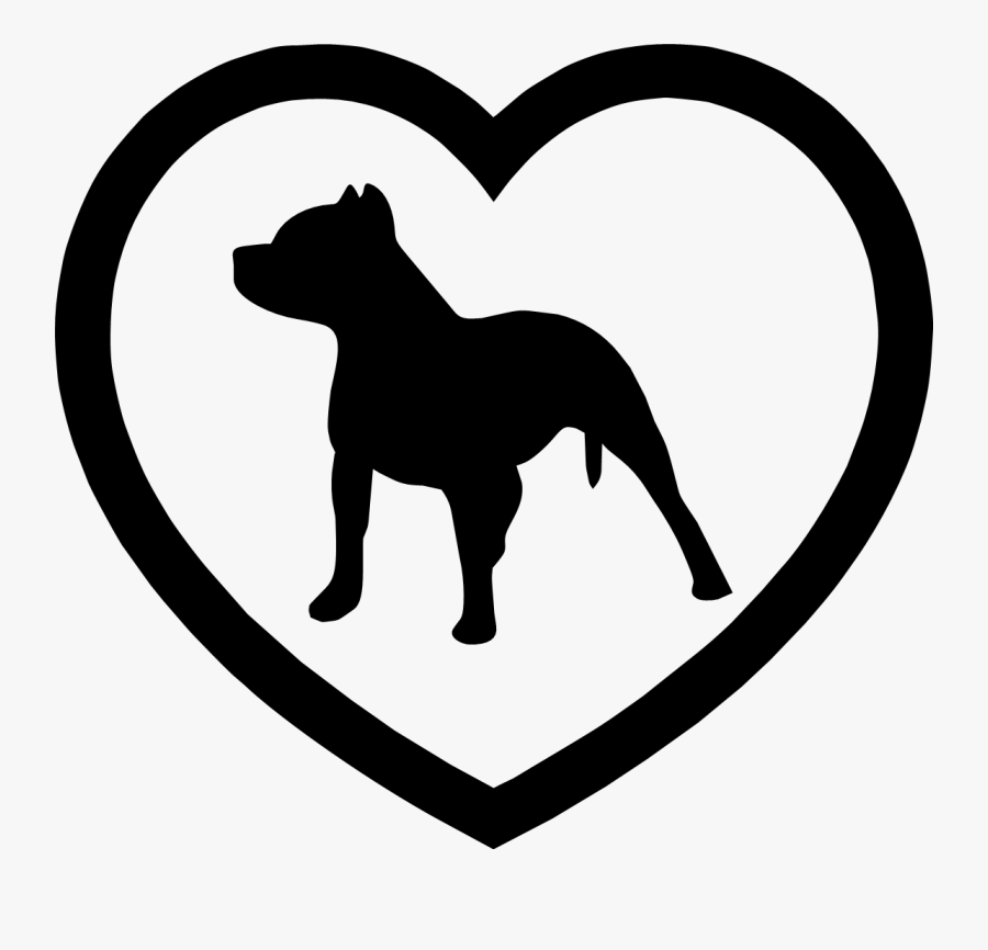 Pit Bull Silhouette, Transparent Clipart