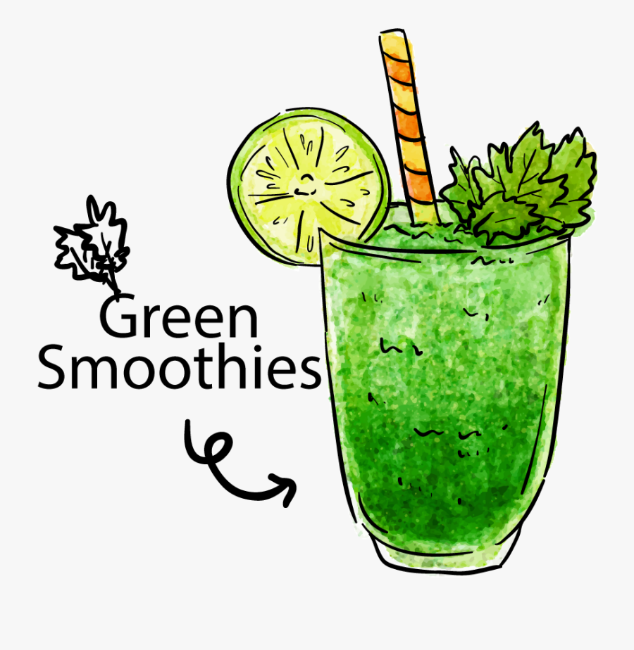 Transparent Glass Of Juice Clipart - Smoothie, Transparent Clipart