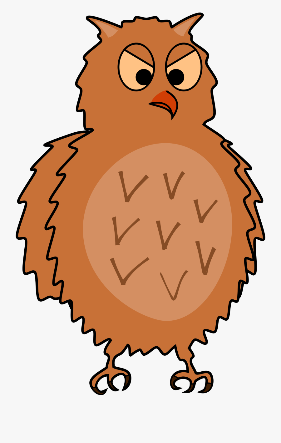Owl,beak,wildlife - Cartoon Eastern Screech Owl, Transparent Clipart