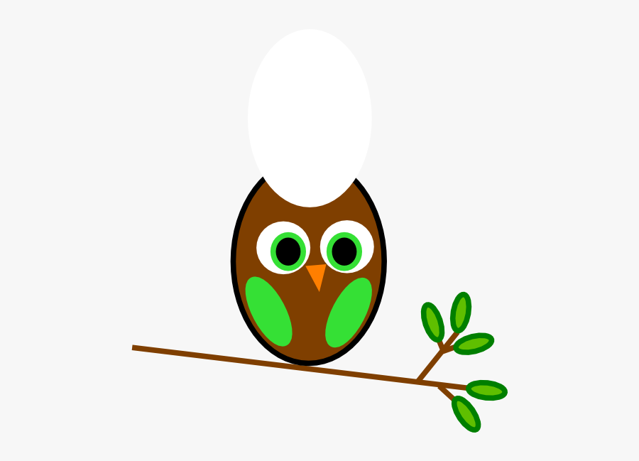 Brown Green Owl Svg Clip Arts - Owls On A Branch Cartoon, Transparent Clipart