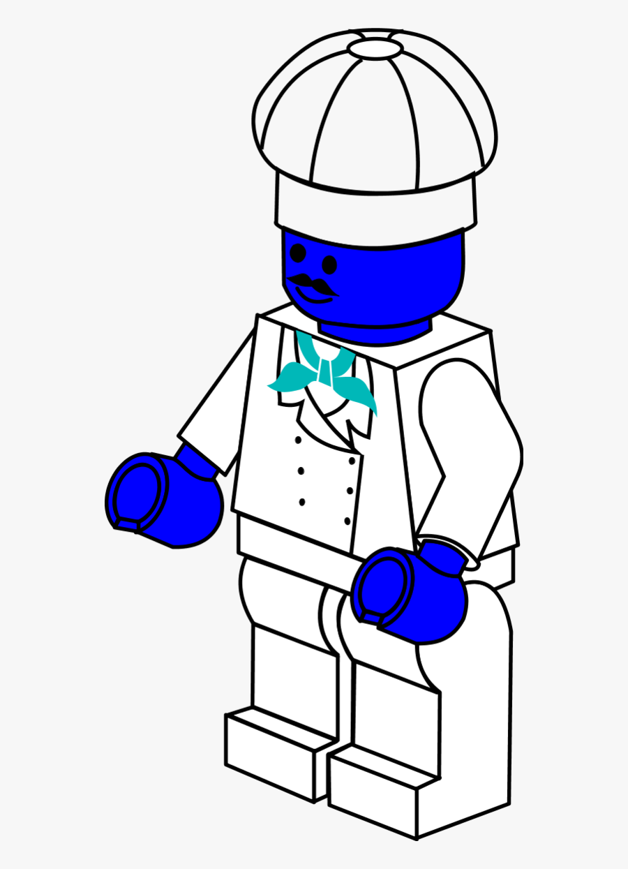 Lego Town Chef - Lego Doctor Coloring Page, Transparent Clipart