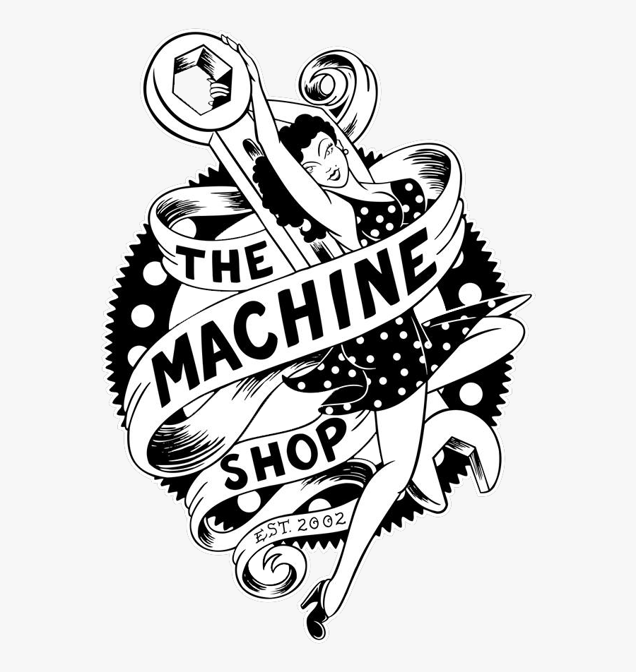 Machine Shop Logo, Transparent Clipart