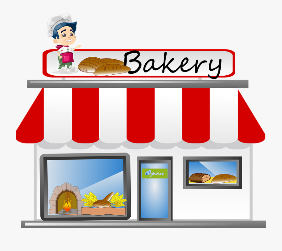 Bakery, Bread, Shop, Cook - Design Bakery Shop Cartoon, Transparent Clipart
