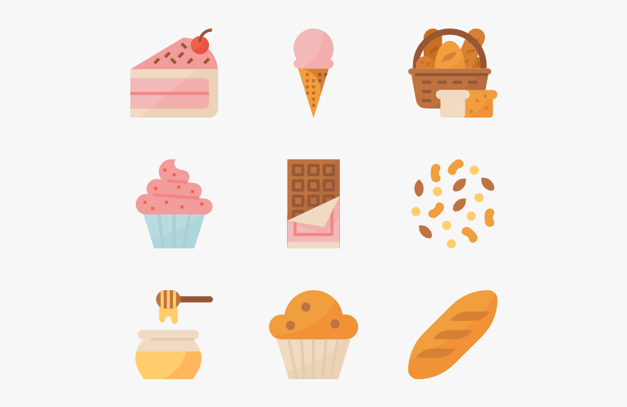 Bakery - Bread Food Vector Icon, Transparent Clipart