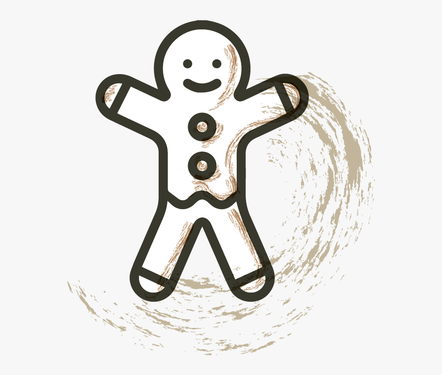Gingerbread Man, Transparent Clipart