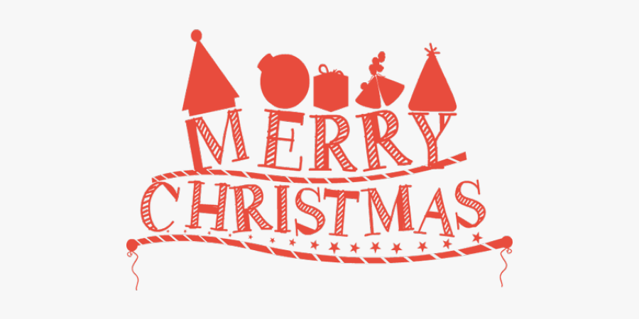 Merry Christmas And Happy New Year Text Png, Transparent Clipart