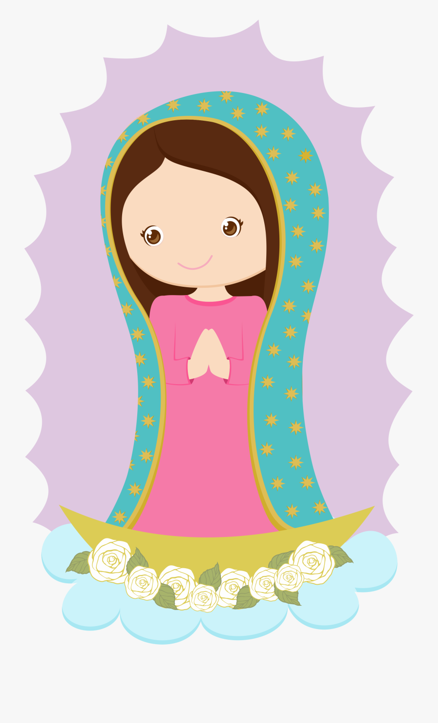 Nail Clipart Christmas Religious - Imagenes De La Virgen Maria Animada, Transparent Clipart