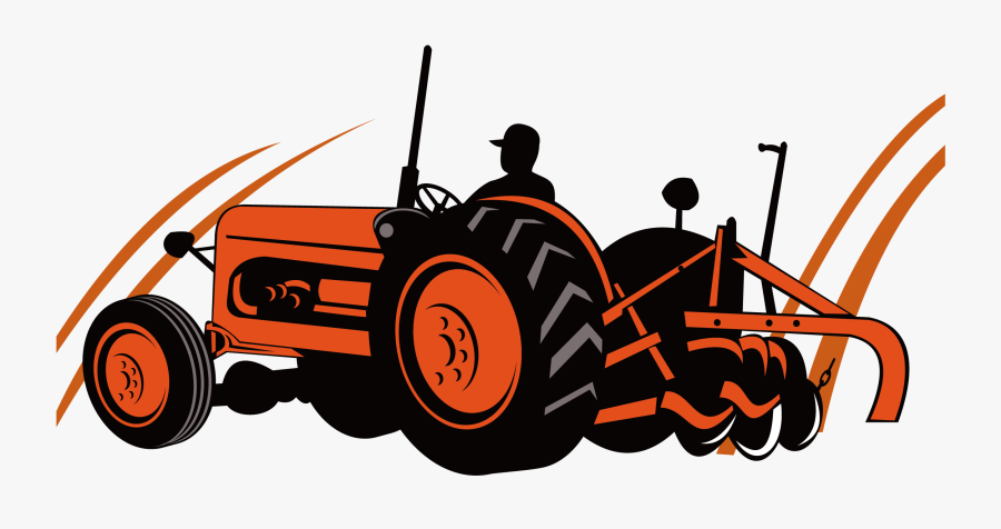 Tractor Farm Agriculture Agricultural Machinery Field - Farming Illustrations, Transparent Clipart