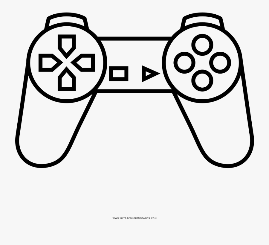 Video Game Controller Coloring Page - Video Game Para Colorir, Transparent Clipart