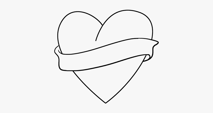 How To Draw - Love Heart Drawing 8, Transparent Clipart