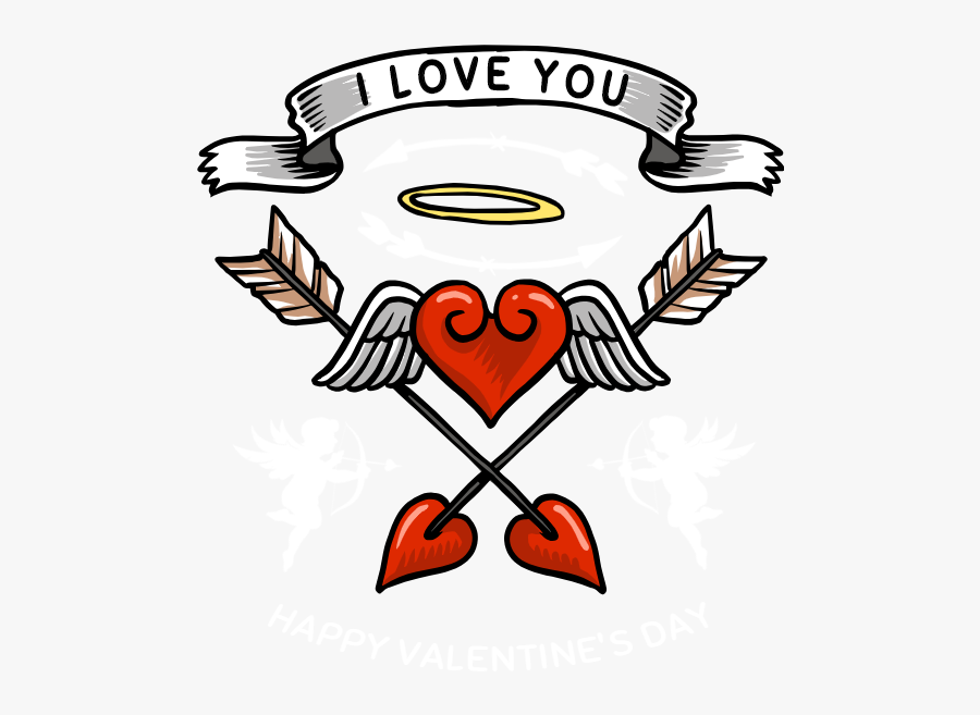 Lapiz Corazon Con Alas, Transparent Clipart