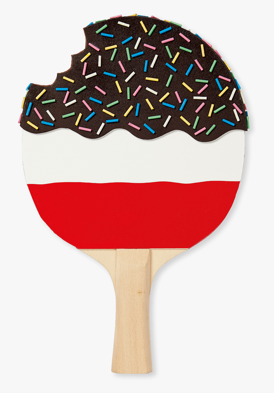 Ice Cream Table Tennis Bat, Transparent Clipart