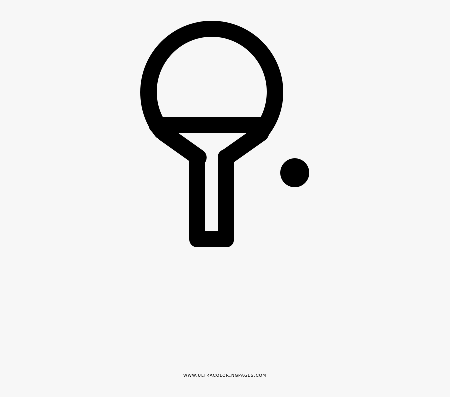 Ping Pong Coloring Page, Transparent Clipart