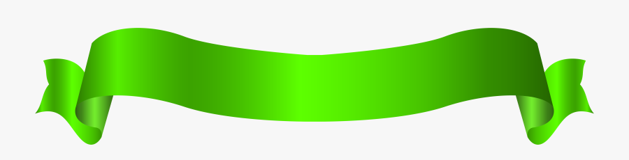 Long Green Banner Png Transparent Clip Art Image - Green Ribbon Banner Png, Transparent Clipart