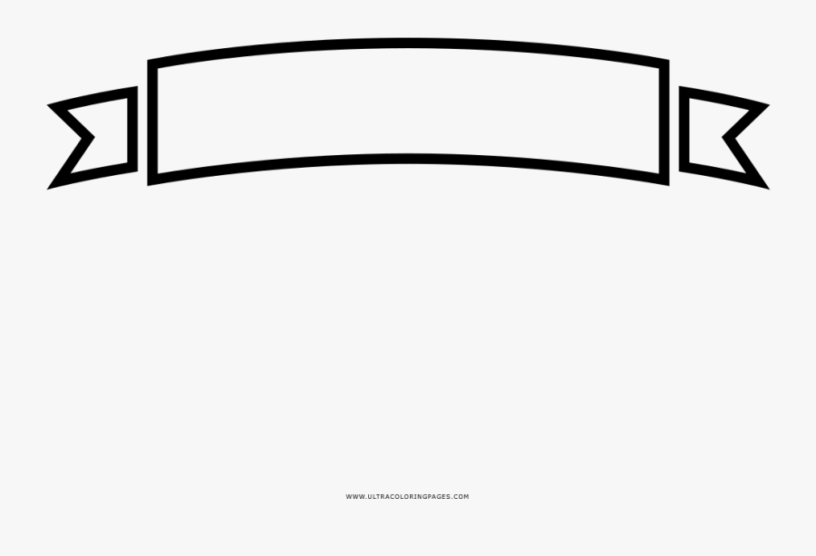 Ribbon Banner Coloring Page - Desenho De Uma Faixa, Transparent Clipart